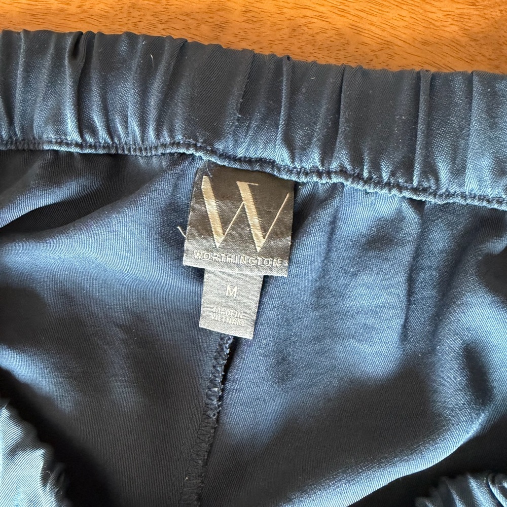 Vintage Worthington Blue Wide-Leg Pants - Picture 3 of 3